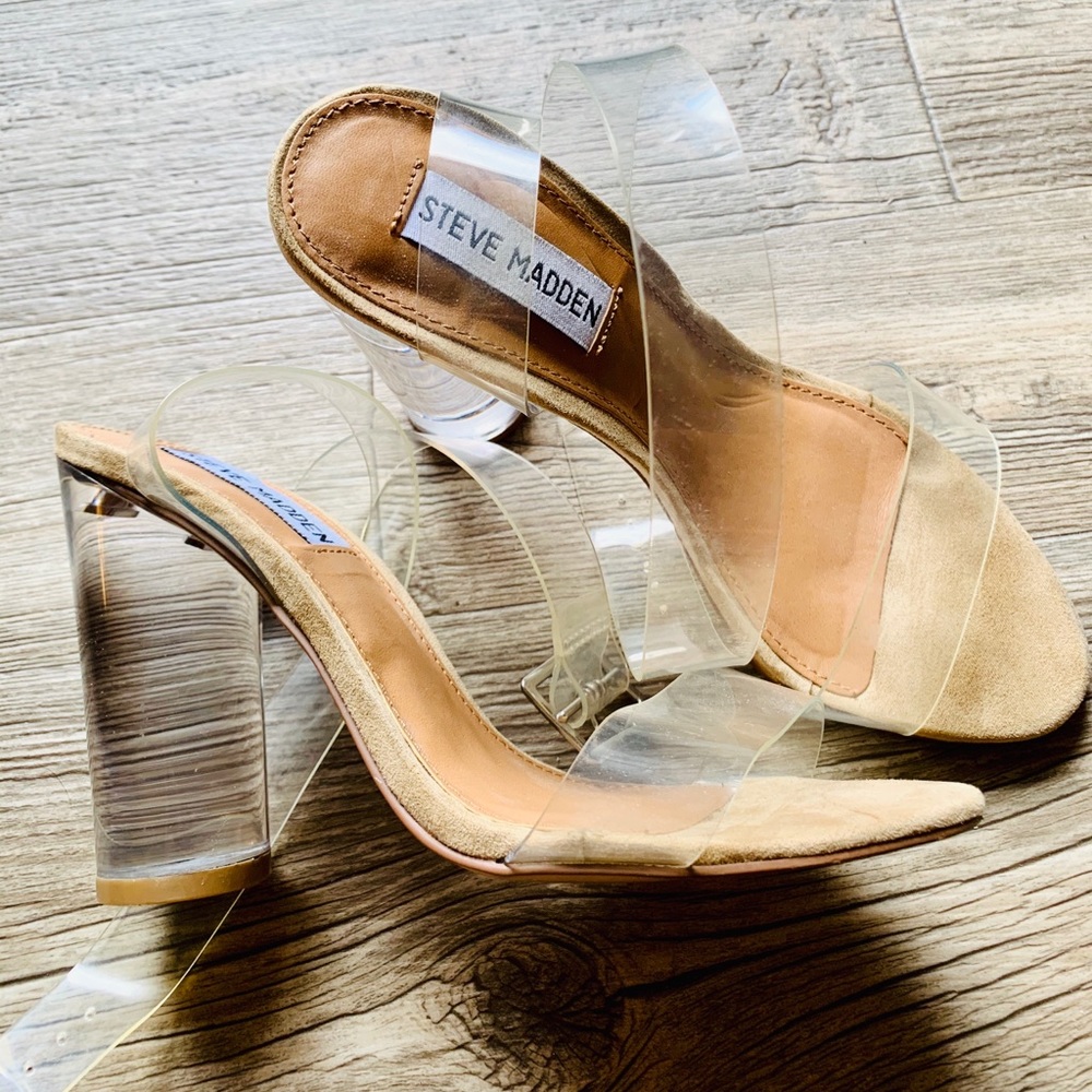 Clear Ankle Strap Steve Madden Heels